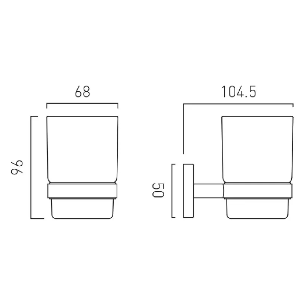 Vado Bokx Frosted Glass Tumbler and Holder