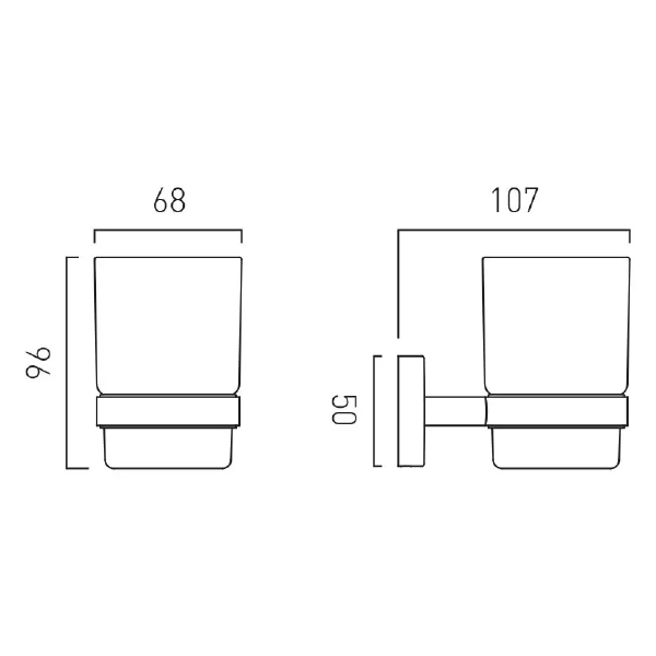 Vado Sirkel Frosted Glass Tumbler & Holder