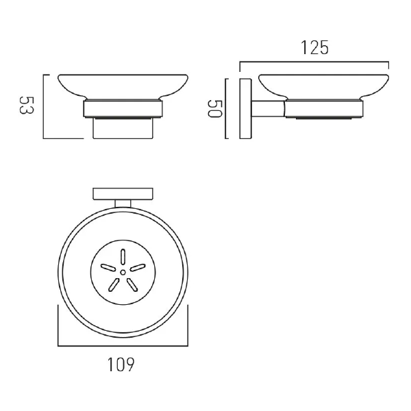 Vado Bokx Frosted Glass Soap Dish & Holder
